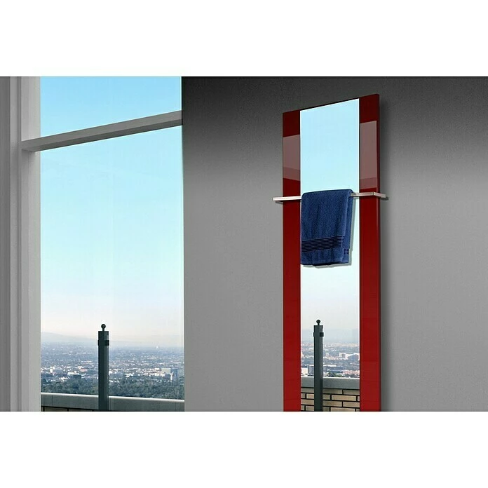 BAUHAUS Designheizkörper Singapur 47 X 180 Cm, Mit 1 Handtuchhalter (15 Mm), 1.118 W Bei 75/65/20 °C, Rot 6 BAUHAUS Designheizkörper Singapur 47 X 180 Cm, Mit 1 Handtuchhalter (15 Mm), 1.118 W Bei 75/65/20 °C, Rot – Bild 4