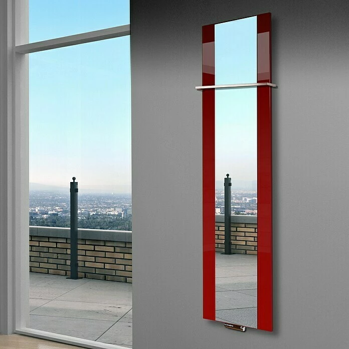 BAUHAUS Designheizkörper Singapur 47 X 180 Cm, Mit 1 Handtuchhalter (15 Mm), 1.118 W Bei 75/65/20 °C, Rot 8 BAUHAUS Designheizkörper Singapur 47 X 180 Cm, Mit 1 Handtuchhalter (15 Mm), 1.118 W Bei 75/65/20 °C, Rot – Bild 6