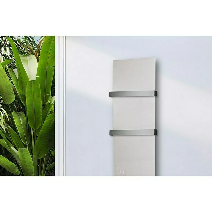 BAUHAUS Designheizkörper Montevideo 47 X 180 Cm, Mit 2 Handtuchhalter (50 Mm), 1.118 W Bei 75/65/20 °C, Weiß 4 BAUHAUS Designheizkörper Montevideo 47 X 180 Cm, Mit 2 Handtuchhalter (50 Mm), 1.118 W Bei 75/65/20 °C, Weiß – Bild 2