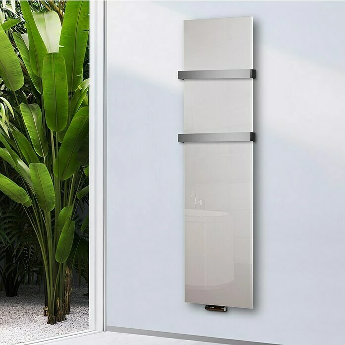 BAUHAUS Designheizkörper Montevideo 47 X 180 Cm, Mit 2 Handtuchhalter (50 Mm), 1.118 W Bei 75/65/20 °C, Weiß 7 BAUHAUS Designheizkörper Montevideo 47 X 180 Cm, Mit 2 Handtuchhalter (50 Mm), 1.118 W Bei 75/65/20 °C, Weiß – Bild 5