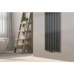 BAUHAUS Designheizkörper Peking 47 X 180 Cm, Ohne Handtuchhalter, 1.118 W Bei 75/65/20 °C, Moonstone-Grau -Sanitärinstallation Verkaufsladen 12 2896