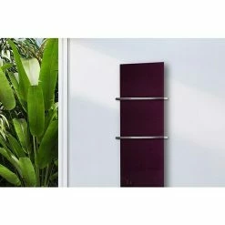 BAUHAUS Designheizkörper Montevideo 47 X 180 Cm, Mit 2 Handtuchhalter (15 Mm), 1.118 W Bei 75/65/20 °C, Purpur Violett -Sanitärinstallation Verkaufsladen 12 2904