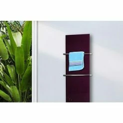 BAUHAUS Designheizkörper Montevideo 47 X 180 Cm, Mit 2 Handtuchhalter (15 Mm), 1.118 W Bei 75/65/20 °C, Purpur Violett -Sanitärinstallation Verkaufsladen 12 2905