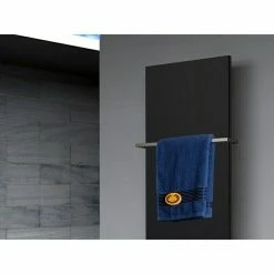 BAUHAUS Designheizkörper Manhattan 2 47 X 120 Cm, Mit 1 Handtuchhalter (15 Mm), 799 W Bei 75/65/20 °C, Schwarz -Sanitärinstallation Verkaufsladen 12 2982