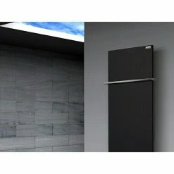 BAUHAUS Designheizkörper Manhattan 2 47 X 120 Cm, Mit 1 Handtuchhalter (15 Mm), 799 W Bei 75/65/20 °C, Schwarz -Sanitärinstallation Verkaufsladen 12 2983
