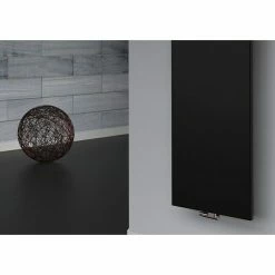 BAUHAUS Designheizkörper Manhattan 2 47 X 120 Cm, Mit 1 Handtuchhalter (15 Mm), 799 W Bei 75/65/20 °C, Schwarz -Sanitärinstallation Verkaufsladen 12 2984