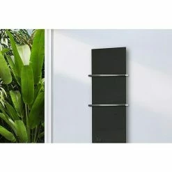 BAUHAUS Designheizkörper Montevideo 47 X 180 Cm, Mit 2 Handtuchhalter (15 Mm), 1.118 W Bei 75/65/20 °C, Grau -Sanitärinstallation Verkaufsladen 12 2986