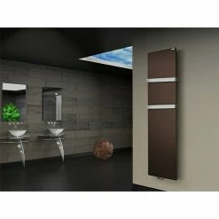 BAUHAUS Designheizkörper Manhattan 3 47 X 180 Cm, Mit 2 Handtuchhalter (50 Mm), 1.118 W Bei 75/65/20 °C, Braun -Sanitärinstallation Verkaufsladen 12 3008