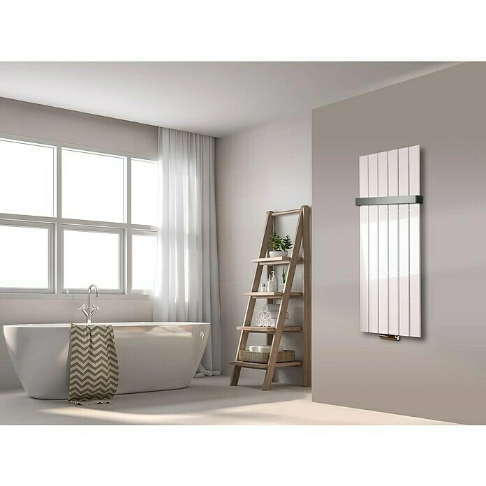 BAUHAUS Designheizkörper Peking 47 X 120 Cm, Mit 1 Handtuchhalter (50 Mm), 799 W Bei 75/65/20 °C, Weiß 3 BAUHAUS Designheizkörper Peking 47 X 120 Cm, Mit 1 Handtuchhalter (50 Mm), 799 W Bei 75/65/20 °C, Weiß