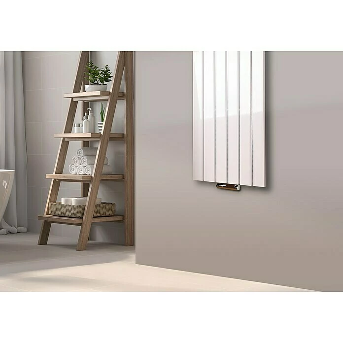 BAUHAUS Designheizkörper Peking 47 X 120 Cm, Mit 1 Handtuchhalter (50 Mm), 799 W Bei 75/65/20 °C, Weiß 7 BAUHAUS Designheizkörper Peking 47 X 120 Cm, Mit 1 Handtuchhalter (50 Mm), 799 W Bei 75/65/20 °C, Weiß – Bild 5