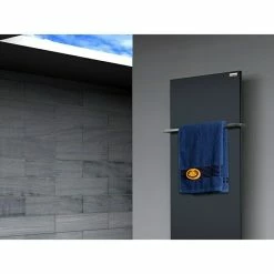 BAUHAUS Designheizkörper Manhattan 2 47 X 120 Cm, Mit 1 Handtuchhalter (15 Mm), 799 W Bei 75/65/20 °C, Anthrazit -Sanitärinstallation Verkaufsladen 12 3040