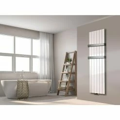 BAUHAUS Designheizkörper Peking 47 X 180 Cm, Mit 2 Handtuchhalter (50 Mm), 1.118 W Bei 75/65/20 °C, Weiß