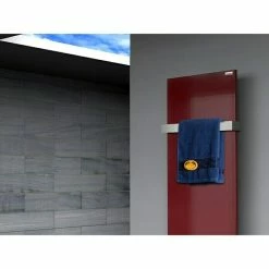 BAUHAUS Designheizkörper Manhattan 2 47 X 120 Cm, Mit 1 Handtuchhalter (50 Mm), 799 W Bei 75/65/20 °C, Rot -Sanitärinstallation Verkaufsladen 12 3050