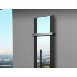 BAUHAUS Designheizkörper Singapur 47 X 120 Cm, Mit 1 Handtuchhalter (50 Mm), 799 W Bei 75/65/20 °C, Schwarz -Sanitärinstallation Verkaufsladen 12 3055