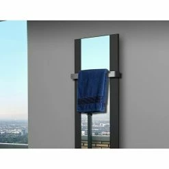 BAUHAUS Designheizkörper Singapur 47 X 120 Cm, Mit 1 Handtuchhalter (50 Mm), 799 W Bei 75/65/20 °C, Schwarz -Sanitärinstallation Verkaufsladen 12 3056