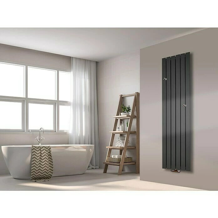 BAUHAUS Designheizkörper Peking 47 X 180 Cm, 2 Knopfhalter, 1.118 W Bei 75/65/20 °C, Moonstone-Grau 3 BAUHAUS Designheizkörper Peking 47 X 180 Cm, 2 Knopfhalter, 1.118 W Bei 75/65/20 °C, Moonstone-Grau