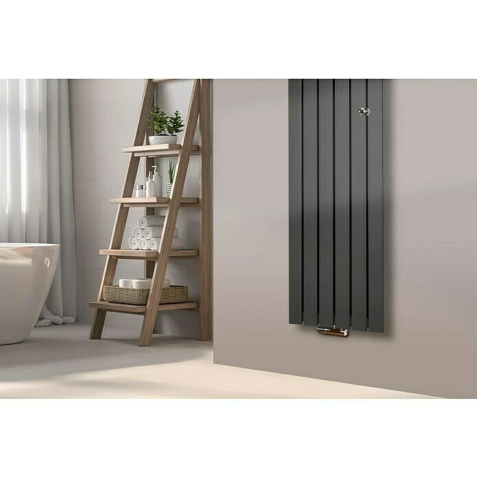 BAUHAUS Designheizkörper Peking 47 X 180 Cm, 2 Knopfhalter, 1.118 W Bei 75/65/20 °C, Moonstone-Grau 6 BAUHAUS Designheizkörper Peking 47 X 180 Cm, 2 Knopfhalter, 1.118 W Bei 75/65/20 °C, Moonstone-Grau – Bild 4