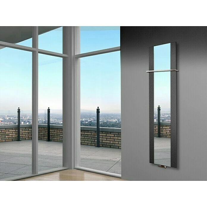 BAUHAUS Designheizkörper Singapur 47 X 180 Cm, Mit 1 Handtuchhalter (15 Mm), 1.118 W Bei 75/65/20 °C, Moonstone-Grau 3 BAUHAUS Designheizkörper Singapur 47 X 180 Cm, Mit 1 Handtuchhalter (15 Mm), 1.118 W Bei 75/65/20 °C, Moonstone-Grau