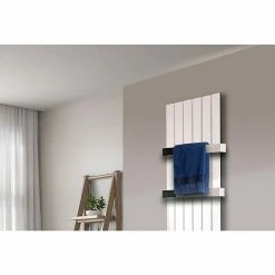 BAUHAUS Designheizkörper Peking 47 X 180 Cm, 2 Handtuchhalter (50 Mm) Glänzend, 1.118 W Bei 75/65/20 °C, Weiß -Sanitärinstallation Verkaufsladen 12 3111