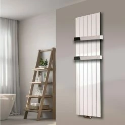 BAUHAUS Designheizkörper Peking 47 X 180 Cm, 2 Handtuchhalter (50 Mm) Glänzend, 1.118 W Bei 75/65/20 °C, Weiß -Sanitärinstallation Verkaufsladen 12 3113