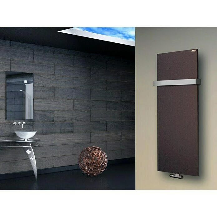 BAUHAUS Designheizkörper Manhattan 2 47 X 120 Cm, Mit 1 Handtuchhalter (50 Mm), 799 W Bei 75/65/20 °C, Braun 5 BAUHAUS Designheizkörper Manhattan 2 47 X 120 Cm, Mit 1 Handtuchhalter (50 Mm), 799 W Bei 75/65/20 °C, Braun – Bild 3