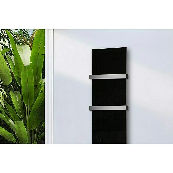 BAUHAUS Designheizkörper Montevideo 47 X 180 Cm, Mit 2 Handtuchhalter (50 Mm), 1.118 W Bei 75/65/20 °C, Schwarz 4 BAUHAUS Designheizkörper Montevideo 47 X 180 Cm, Mit 2 Handtuchhalter (50 Mm), 1.118 W Bei 75/65/20 °C, Schwarz – Bild 2