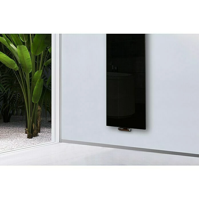 BAUHAUS Designheizkörper Montevideo 47 X 180 Cm, Mit 2 Handtuchhalter (50 Mm), 1.118 W Bei 75/65/20 °C, Schwarz 6 BAUHAUS Designheizkörper Montevideo 47 X 180 Cm, Mit 2 Handtuchhalter (50 Mm), 1.118 W Bei 75/65/20 °C, Schwarz – Bild 4