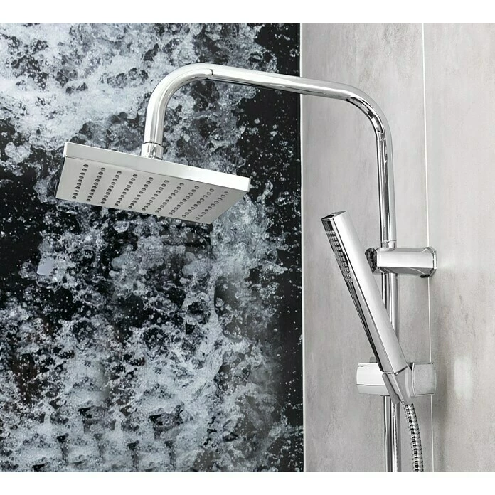 BAUHAUS Mixomat Duschsystem Boston Anzahl Strahlarten: 1 Stk., Chrom 5 BAUHAUS Mixomat Duschsystem Boston Anzahl Strahlarten: 1 Stk., Chrom – Bild 3