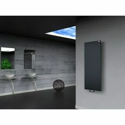 BAUHAUS Designheizkörper Manhattan 2 47 X 120 Cm, Ohne Handtuchhalter, 799 W Bei 75/65/20 °C, Anthrazit