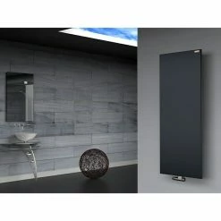 BAUHAUS Designheizkörper Manhattan 2 47 X 120 Cm, Ohne Handtuchhalter, 799 W Bei 75/65/20 °C, Anthrazit -Sanitärinstallation Verkaufsladen 12 3199