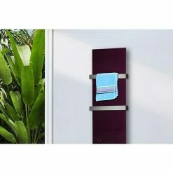 BAUHAUS Designheizkörper Montevideo 47 X 180 Cm, Mit 2 Handtuchhalter (50 Mm), 1.118 W Bei 75/65/20 °C, Purpur Violett -Sanitärinstallation Verkaufsladen 12 3203