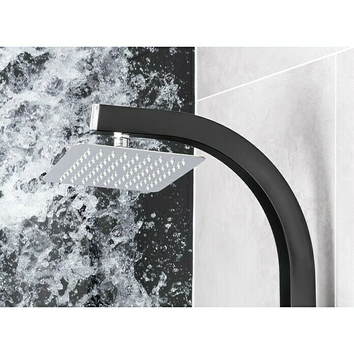 BAUHAUS Mixomat Duschpaneel Cityline 2.0 Höhe: 120 Cm, Mit Umsteller, Chrom/Schwarz 5 BAUHAUS Mixomat Duschpaneel Cityline 2.0 Höhe: 120 Cm, Mit Umsteller, Chrom/Schwarz – Bild 3