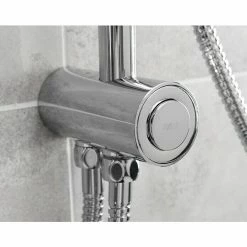 BAUHAUS Mixomat Duschsystem Denver Mit Umsteller, Lochabstand: 67 Cm, Anzahl Strahlarten: 5 Stk., Chrom/Weiß 12 BAUHAUS Mixomat Duschsystem Denver Mit Umsteller, Lochabstand: 67 Cm, Anzahl Strahlarten: 5 Stk., Chrom/Weiß -Sanitärinstallation Verkaufsladen 12 405