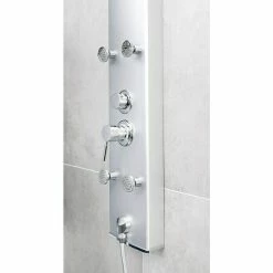 BAUHAUS Camargue Duschpaneel Texel 2.0 Höhe: 120 Cm, Mit Einhebelmischer, Weiß -Sanitärinstallation Verkaufsladen 12 414