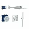BAUHAUS Grohe Grohtherm SmartControl Duschsystem Mit Mischer, Anzahl Strahlarten: 3 Stk., Chrom, Form Kopfbrause: Eckig -Sanitärinstallation Verkaufsladen 12 415