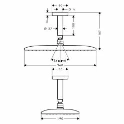 BAUHAUS Hansgrohe Kopfbrausen-Set Raindance E 360 19 X 36 Cm, 16 L/min Bei 3 Bar, Deckenmontage, Chrom 5 BAUHAUS Hansgrohe Kopfbrausen-Set Raindance E 360 19 X 36 Cm, 16 L/min Bei 3 Bar, Deckenmontage, Chrom -Sanitärinstallation Verkaufsladen 12 419