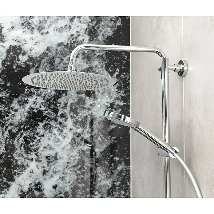 BAUHAUS Camargue Duschsystem Los Angeles Mit Thermostatarmatur, Anzahl Strahlarten: 3 Stk., Chrom 5 BAUHAUS Camargue Duschsystem Los Angeles Mit Thermostatarmatur, Anzahl Strahlarten: 3 Stk., Chrom – Bild 3