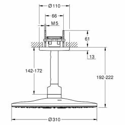 BAUHAUS Grohe Rainshower SmartActive Kopfbrausen-Set 310 Durchmesser: 31 Cm, 25 L/min Bei 3 Bar, Deckenmontage, Moonwhite/Chrom 5 BAUHAUS Grohe Rainshower SmartActive Kopfbrausen-Set 310 Durchmesser: 31 Cm, 25 L/min Bei 3 Bar, Deckenmontage, Moonwhite/Chrom -Sanitärinstallation Verkaufsladen 12 455