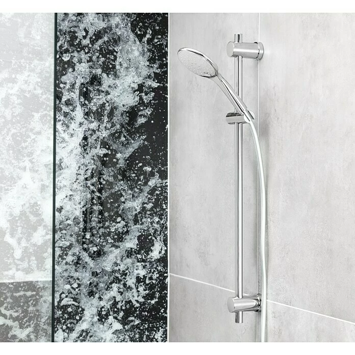 BAUHAUS Camargue Brausegarnitur Kjos Art Strahl: Kraftvoller Duschregen, Sanfter Duschregen Mit Luftsprudeltem Duschregen, Massagestrahl, Chrom 4 BAUHAUS Camargue Brausegarnitur Kjos Art Strahl: Kraftvoller Duschregen, Sanfter Duschregen Mit Luftsprudeltem Duschregen, Massagestrahl, Chrom – Bild 2