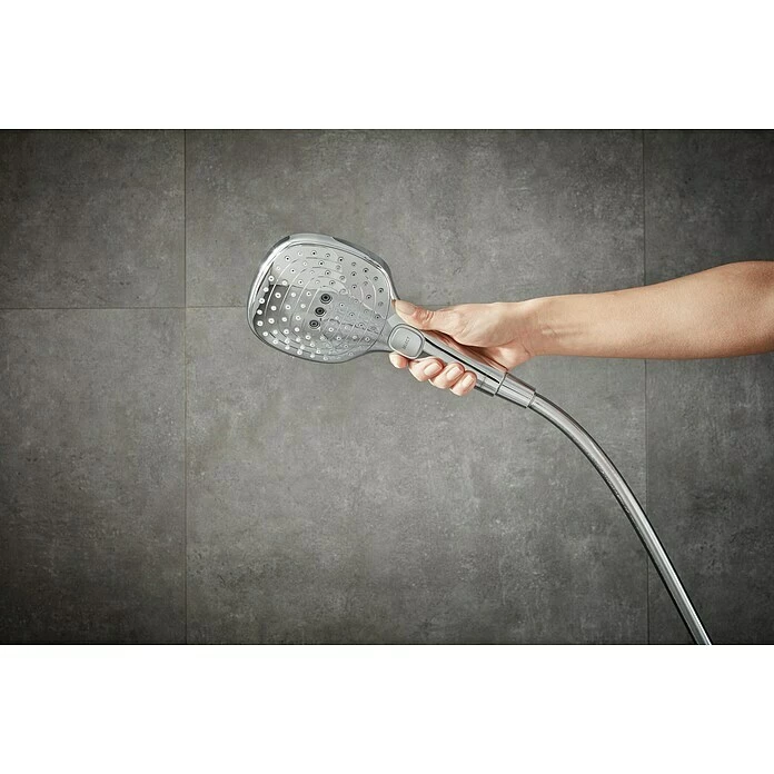 BAUHAUS Hansgrohe Handbrause Raindance Select E 120 Anzahl Funktionen: 3, Durchmesser: 12 Cm, Chrom 6 BAUHAUS Hansgrohe Handbrause Raindance Select E 120 Anzahl Funktionen: 3, Durchmesser: 12 Cm, Chrom – Bild 4