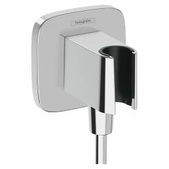 BAUHAUS Hansgrohe Wandanschlussbogen FixFit Q ½″, Chrom, Gebogen