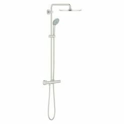 BAUHAUS Grohe Euphoria Duschsystem 310 Mit Thermostatarmatur, Lochabstand: 101,6 Cm, Anzahl Strahlarten: 3 Stk., Supersteel