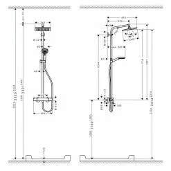 BAUHAUS Hansgrohe Crometta Duschsystem E 240 Mit Thermostatarmatur, Lochabstand: 103,4 Cm, Anzahl Strahlarten: 2 Stk., Chrom 9 BAUHAUS Hansgrohe Crometta Duschsystem E 240 Mit Thermostatarmatur, Lochabstand: 103,4 Cm, Anzahl Strahlarten: 2 Stk., Chrom -Sanitärinstallation Verkaufsladen 12 511
