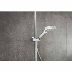 BAUHAUS Hansgrohe Crometta Duschsystem E 240 Mit Thermostatarmatur, Lochabstand: 103,4 Cm, Anzahl Strahlarten: 2 Stk., Chrom 12 BAUHAUS Hansgrohe Crometta Duschsystem E 240 Mit Thermostatarmatur, Lochabstand: 103,4 Cm, Anzahl Strahlarten: 2 Stk., Chrom -Sanitärinstallation Verkaufsladen 12 514