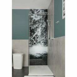 BAUHAUS Camargue Duschsystem Manhattan Lochabstand: 70 Cm, Anzahl Strahlarten: 3 Stk., Chrom -Sanitärinstallation Verkaufsladen 12 534