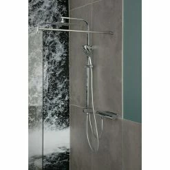 BAUHAUS Camargue Duschsystem Manhattan Lochabstand: 70 Cm, Anzahl Strahlarten: 3 Stk., Chrom -Sanitärinstallation Verkaufsladen 12 535