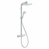 BAUHAUS Hansgrohe Croma E Duschsystem Showerpipe 280 1jet Varia Mit Thermostatarmatur, Lochabstand: 80 Cm - 90 Cm, Anzahl Strahlarten: 4 Stk., Chrom -Sanitärinstallation Verkaufsladen 12 557