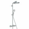 BAUHAUS Hansgrohe Crometta Duschsystem S Showerpipe 240 Mit Thermostatarmatur, Lochabstand: 103,4 Cm, Anzahl Strahlarten: 2 Stk., Chrom -Sanitärinstallation Verkaufsladen 12 564