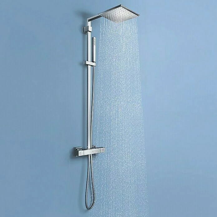 BAUHAUS Grohe Duschsystem Euphoria Cube XXL Mit Thermostatarmatur, Lochabstand: 100,5 Cm, Anzahl Strahlarten: 1 Stk., Chrom 4 BAUHAUS Grohe Duschsystem Euphoria Cube XXL Mit Thermostatarmatur, Lochabstand: 100,5 Cm, Anzahl Strahlarten: 1 Stk., Chrom – Bild 2