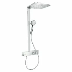 BAUHAUS Hansgrohe Duschsystem Raindance E Showerpipe 300 Mit Thermostatarmatur, Lochabstand: 106,6 Cm, Anzahl Strahlarten: 3 Stk., Chrom